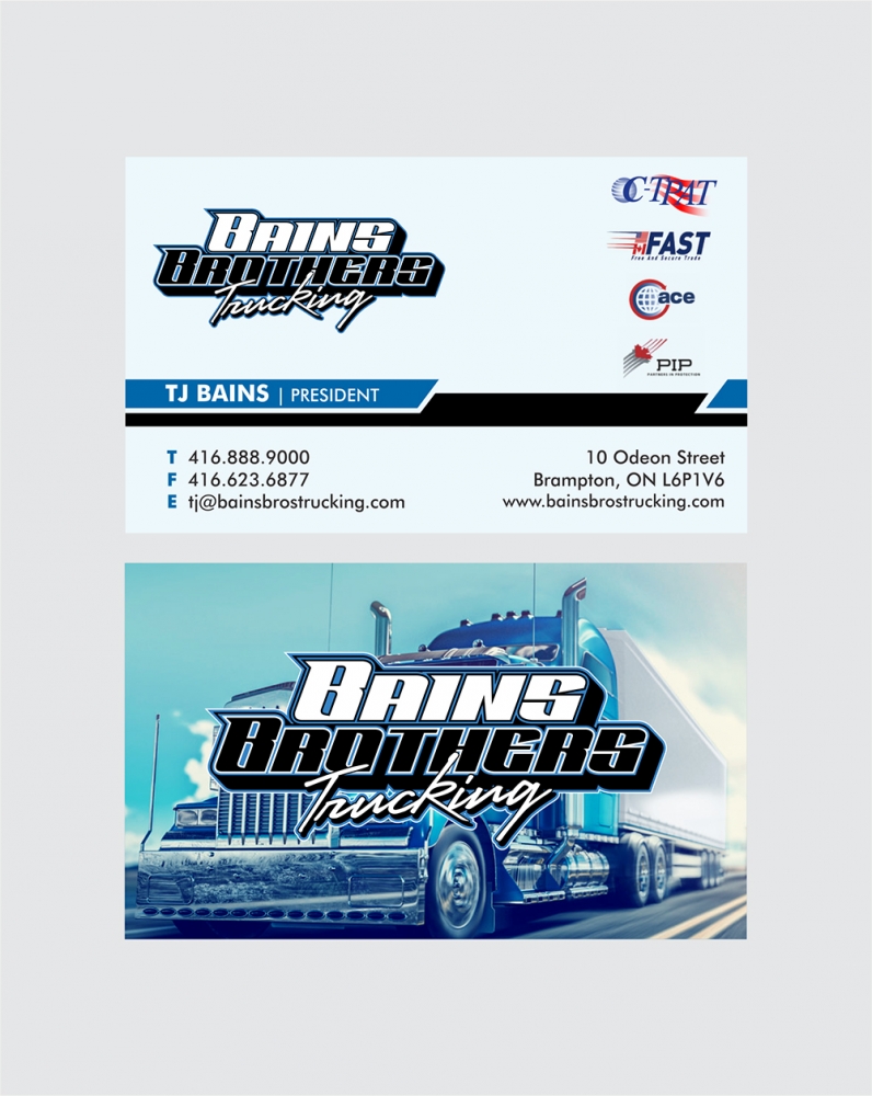 BAINS BROTHERS TRUCKING / BAINS BROS TRUCKING logo design by MCXL