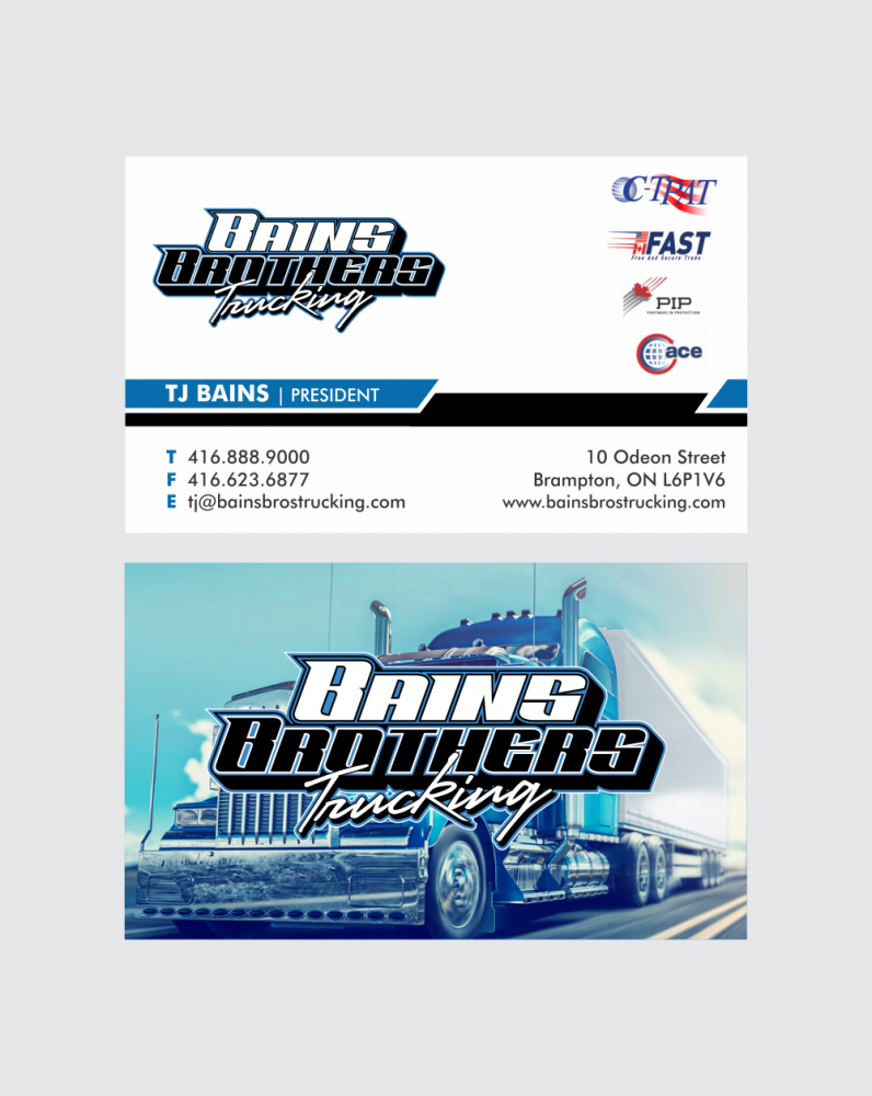 BAINS BROTHERS TRUCKING / BAINS BROS TRUCKING logo design by MCXL