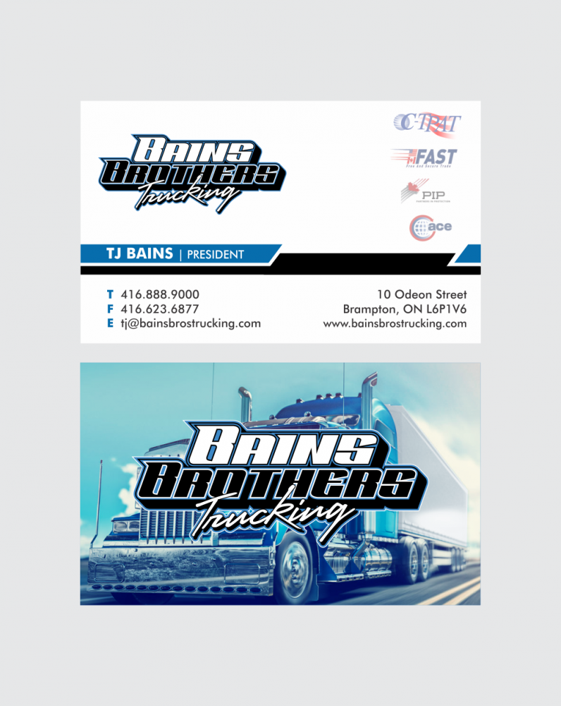 BAINS BROTHERS TRUCKING / BAINS BROS TRUCKING logo design by MCXL