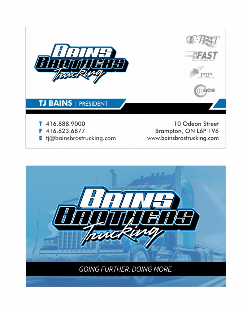 BAINS BROTHERS TRUCKING / BAINS BROS TRUCKING logo design by MCXL