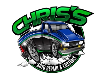 Chriss Auto Repair & Customs logo design by DreamLogoDesign