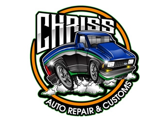 Chriss Auto Repair & Customs logo design by DreamLogoDesign