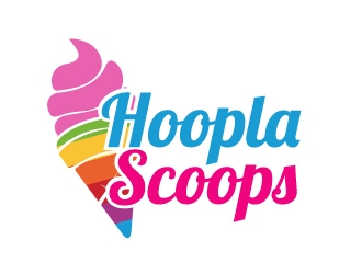 Hoopla Scoops logo design by ElonStark
