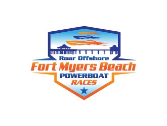 Roar Offshore Fort Myers Beach Powerboat Races logo design by Gaze