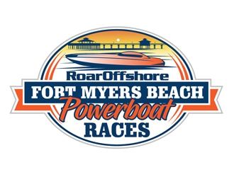 Roar Offshore Fort Myers Beach Powerboat Races logo design by DreamLogoDesign