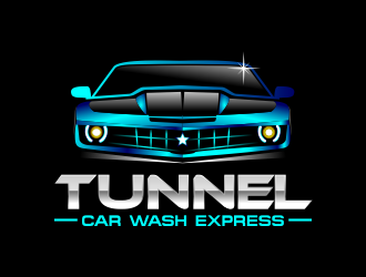Tunnel Car Wash Express logo design by kopipanas