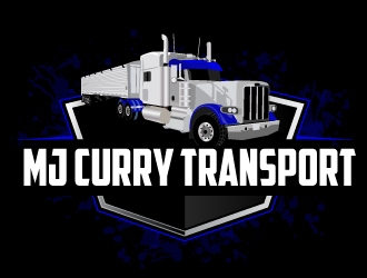 MJ Curry Transport logo design by ElonStark