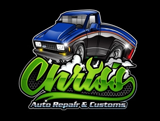 Chriss Auto Repair & Customs logo design by DreamLogoDesign