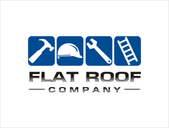   Flat  Roof company  logo design by bunda_shaquilla