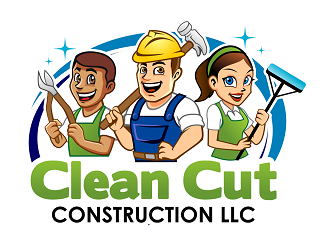 Clean Cut Construction LLC logo design by haze
