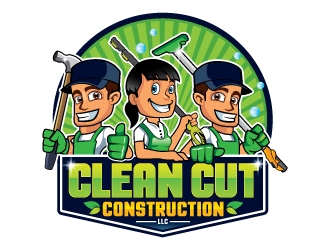 Clean Cut Construction LLC logo design by Suvendu