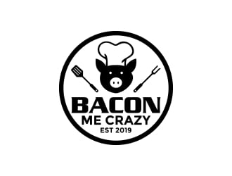 Bacon Me Crazy logo design by naldart