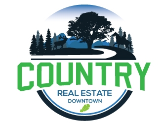 Downtown Country Real Estate, Inc logo design by Upoops
