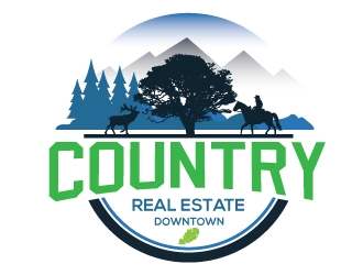 Downtown Country Real Estate, Inc logo design by Upoops