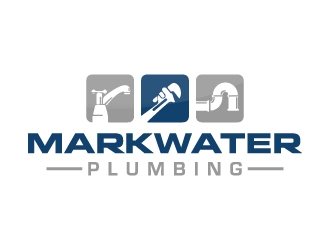 Markwater Plumbing  logo design by akilis13