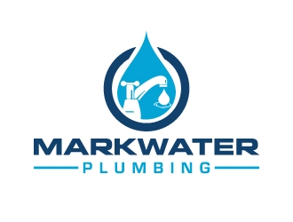 Markwater Plumbing  logo design by akilis13