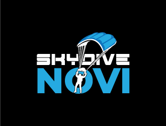 SKYDIVE NOVI logo design by rootreeper