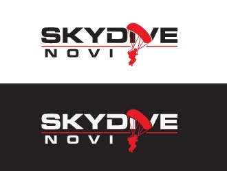 SKYDIVE NOVI logo design by pandasign