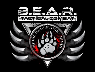B.E.A.R. TACTICAL COMBAT logo design by daywalker