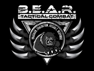 B.E.A.R. TACTICAL COMBAT logo design by daywalker