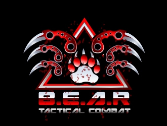B.E.A.R. TACTICAL COMBAT logo design by samuraiXcreations