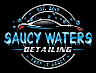 SAUCY WATERS DETAILING  logo design by ruki