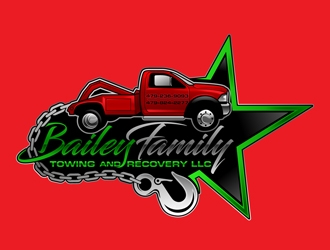 Bailey family towing and recovery llc logo design by DreamLogoDesign