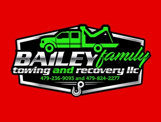Bailey family towing and recovery llc logo design by DreamLogoDesign