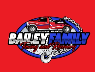 Bailey family towing and recovery llc logo design by DreamLogoDesign