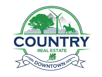 Downtown Country Real Estate, Inc logo design by Upoops