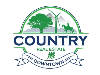 Downtown Country Real Estate, Inc logo design by Upoops