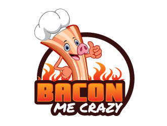 Bacon Me Crazy logo design by SiliaD