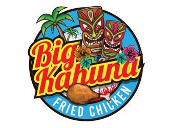 Big Kahuna Fried Chicken logo design by DreamLogoDesign