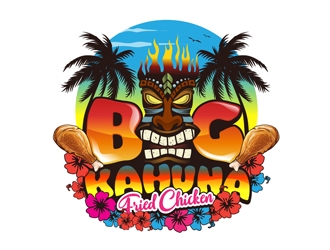 Big Kahuna Fried Chicken logo design by DreamLogoDesign