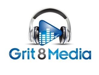 Grit 8 Media logo design by DreamLogoDesign