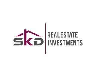 skd real estate investments logo design by serprimero