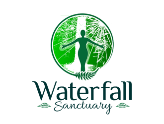 Waterfall Sanctuary logo design by Coolwanz