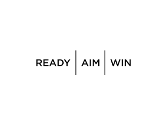 READY • AIM • WIN logo design by alby