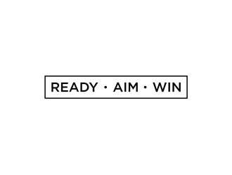 READY • AIM • WIN logo design by alby