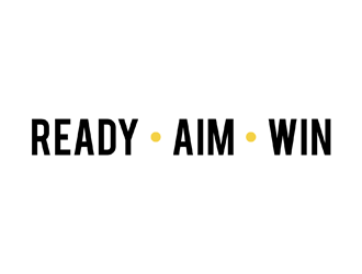 READY • AIM • WIN logo design by johana