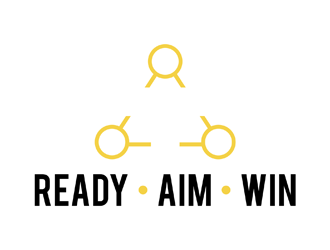 READY • AIM • WIN logo design by johana