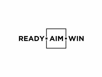 READY • AIM • WIN logo design by santrie