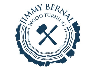 Jimmie Bernal Wood Turning logo design by Sorjen