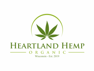 Heartland Hemp Organic logo design by santrie