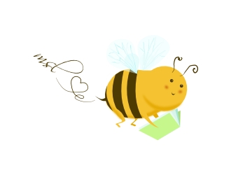 Bee Free to Read logo design by AikoLadyBug