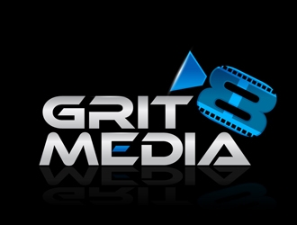 Grit 8 Media logo design by DreamLogoDesign