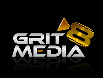 Grit 8 Media logo design by DreamLogoDesign