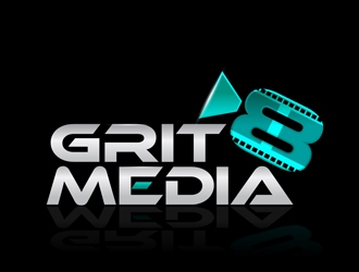 Grit 8 Media logo design by DreamLogoDesign