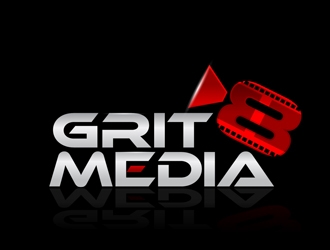 Grit 8 Media logo design by DreamLogoDesign