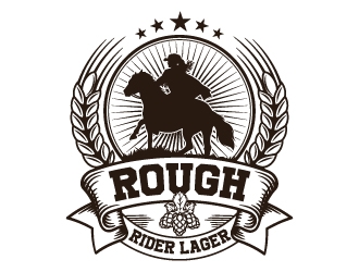 Rough Rider Lager or Rough Rider Beer logo design by Suvendu